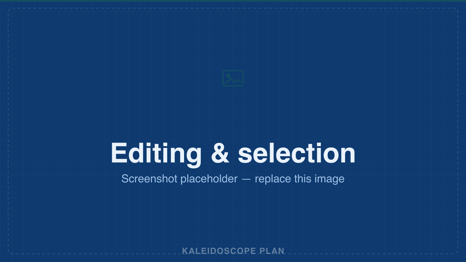 The tool palette and a selected element with handles
