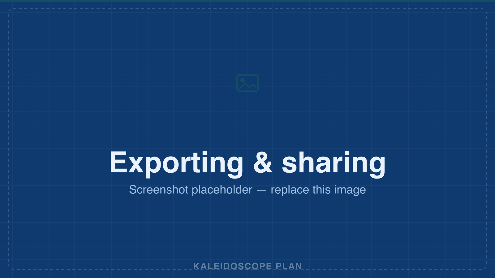 Exporting and sharing a drawing through the system share sheet
