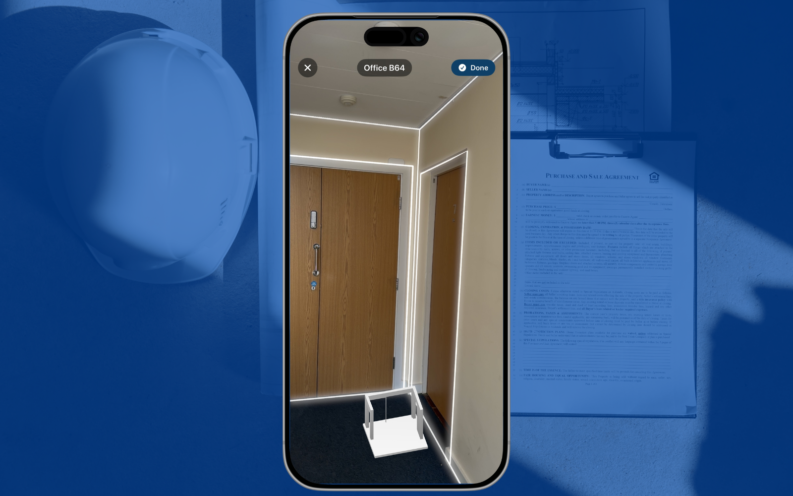 Scanning a room with LiDAR in Kaleidoscope Plan